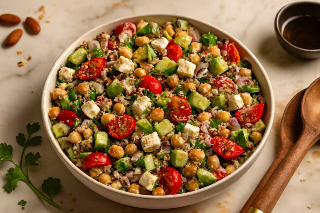 Quinoa salad with Chickpea and Feta