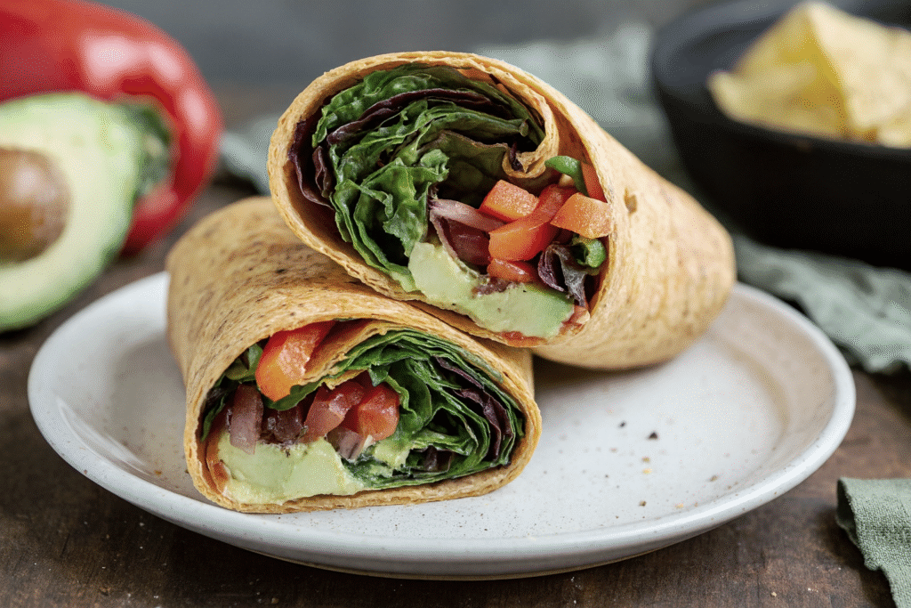 Veggie Hummus Wrap Meal