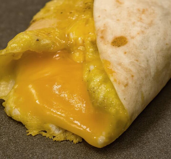 Breakfast Burrito with Eggs & Cheese Cover