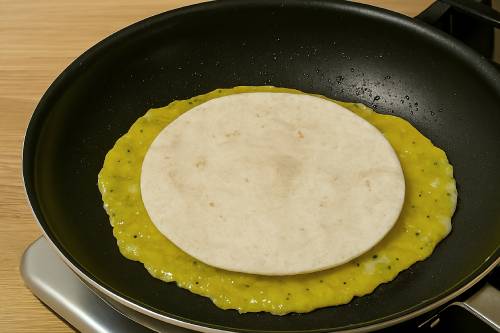 Breakfast Burrito with Eggs & Cheese Step 4