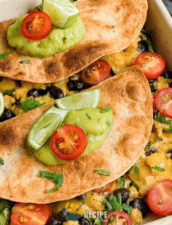 Egg & Spinach Breakfast Quesadilla post featured cover