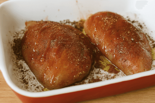 Chicken Quinoa Bowl - Marinating the chicken