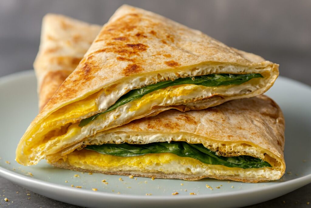 Egg & Spinach Breakfast Quesadillas