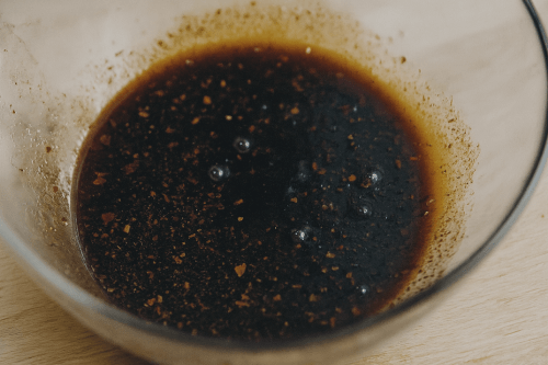 Step 1 - Mix brown sugar, fish sauce, and dark soy sauce