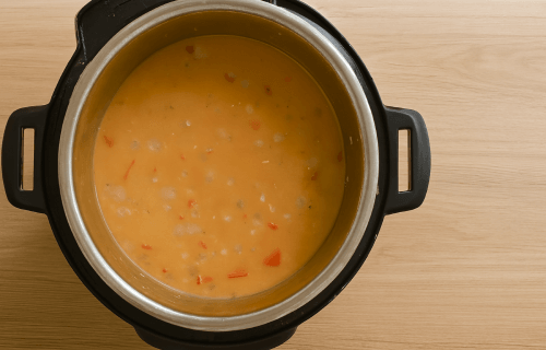 Add and mix Lentils & Liquid
