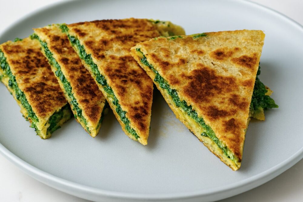 Egg and Spinach Breakfast Quesadilla