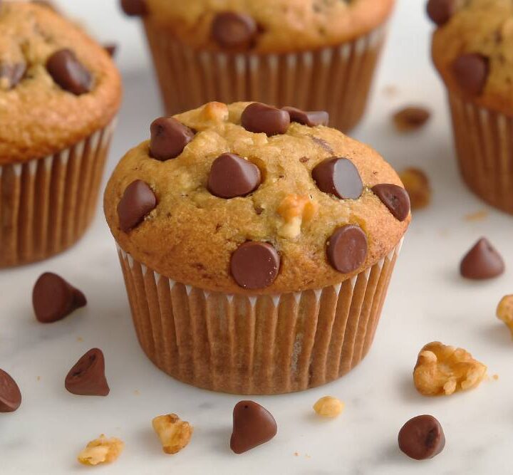 Chocolate chips banana muffins cover picture
