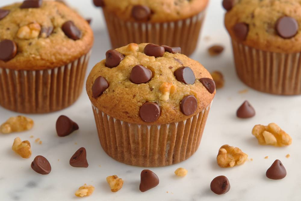 Chocolate Chip Banana Muffins Recipe
