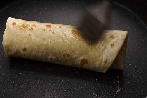 Spicy Chicken Wrap - Light fry the wrap