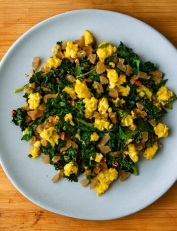 Spinach and Mushroom Egg Scramble Post Cover
