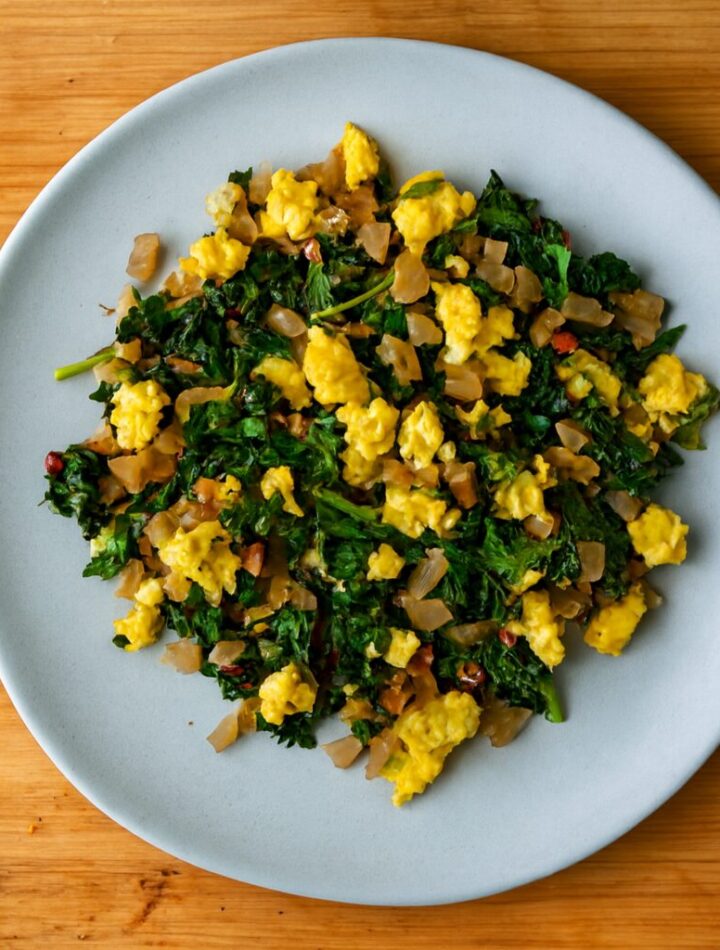 Spinach and Mushroom Egg Scramble Post Cover