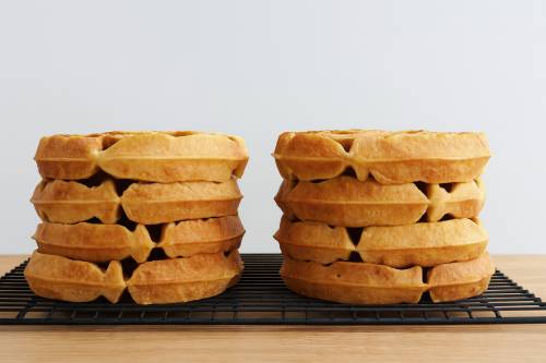 Step 7-Place waffle over wire rack