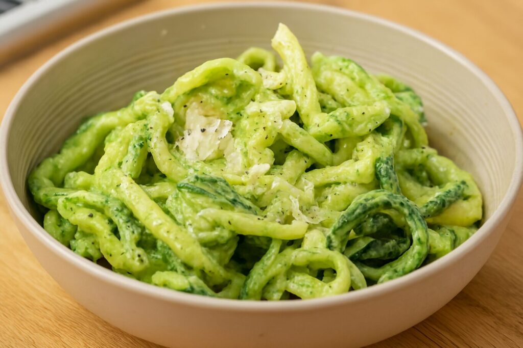 Zucchini Noodles With Avocado Pesto