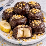 Frozen Chocolate Banana Bites recipe post featured cover