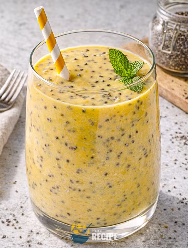 Mango Chia Smoothie recipe post featured cover