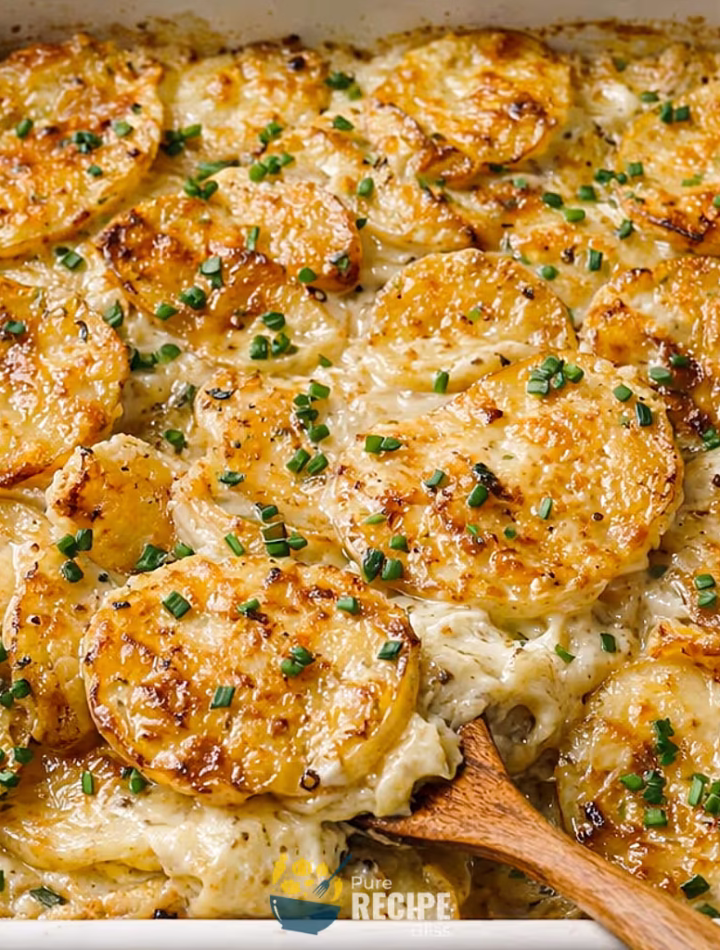 Sheet Pan Scalloped Potatoes recipe post featured image