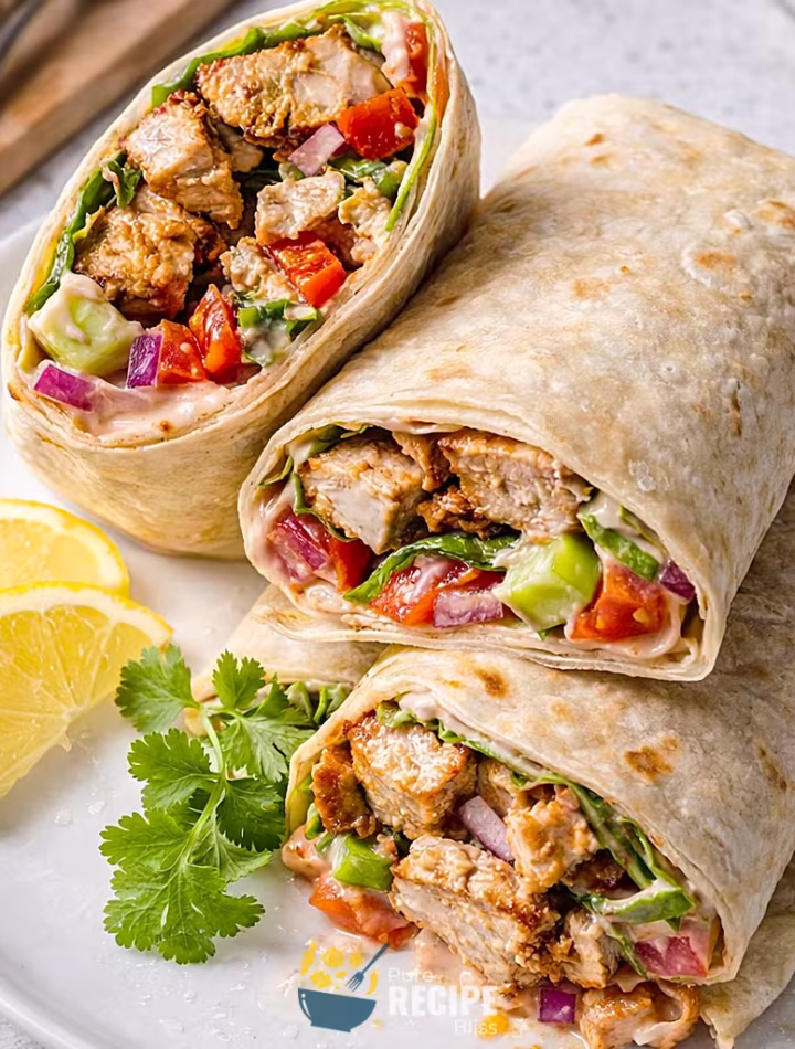 Spicy Grilled Chicken Wraps recipe post featured image