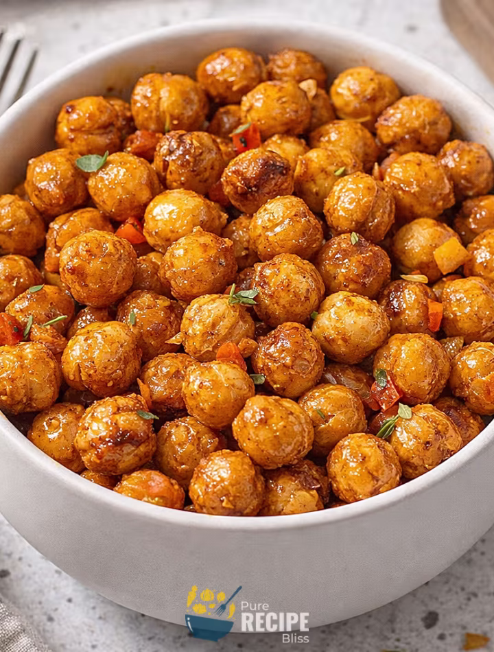 Spicy roasted chickpeas recipe post featured image