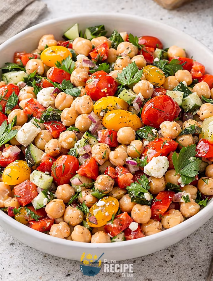 Featured post image for Mediterranean Chickpea Salad