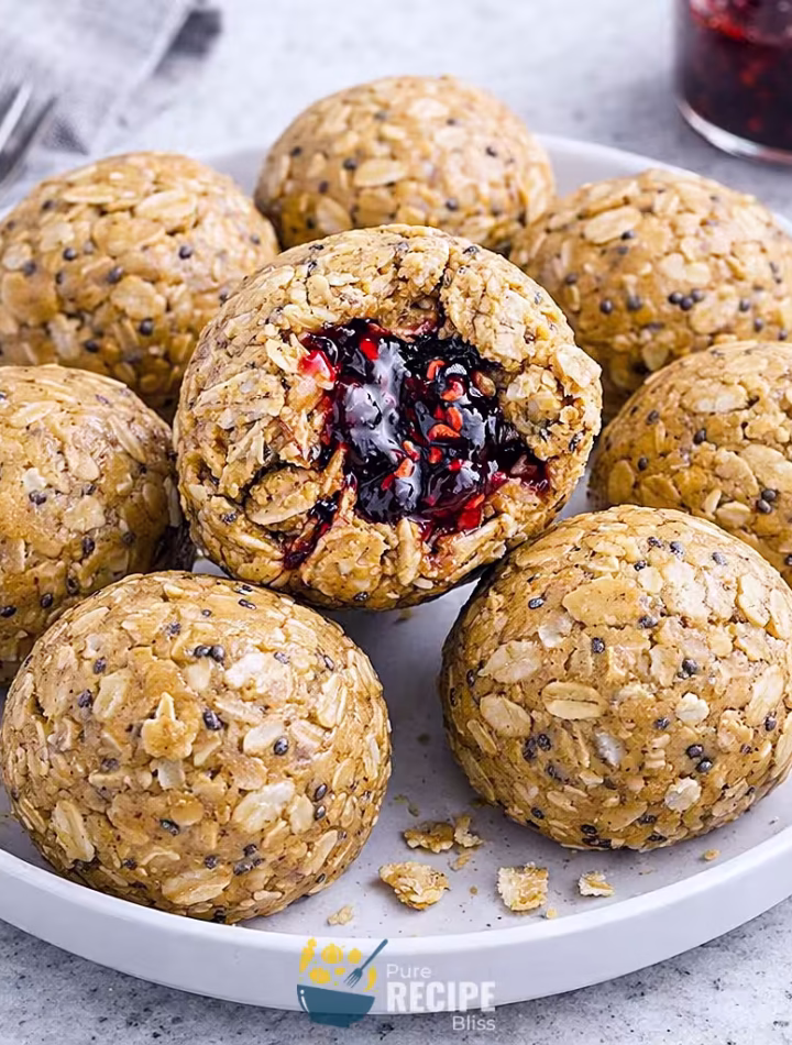 Featured post image for Peanut Butter & Jelly Energy Bites