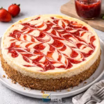 Featured post image for Strawberry Swirl Cheesecake