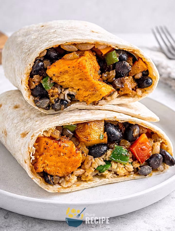 Featured post image for Sweet Potato & Black Bean Burritos