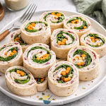 Featured post image for Turkey Cheese Roll Ups with Cranberry Salsa