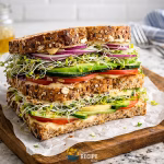 Featured post image for Veggie Hummus Sandwich
