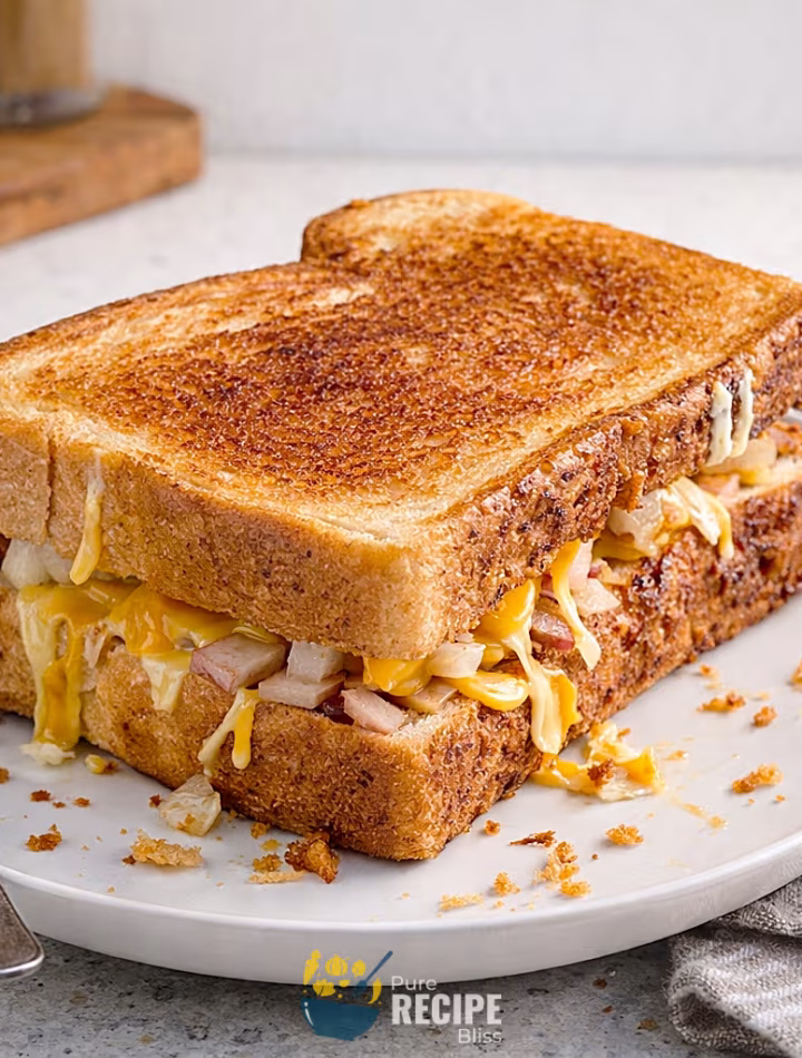 Featured post image for Grilled Cheese Sandwich with Bacon & Triple Cheese